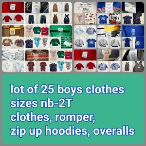 Lot of 25 boys clothes, jeans, jackets, to…